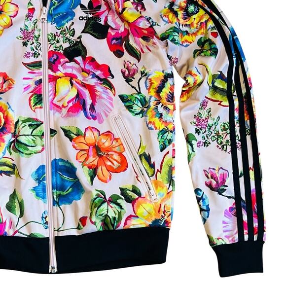 Adidas x Farm Rio Women’s Sz XS Floral Track Jacket Tropical Flotilla Full Zip - Picture 7 of 14